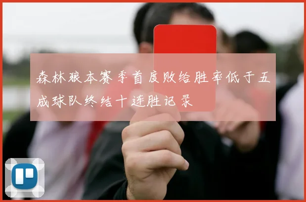 森林狼本赛季首度败给胜率低于五成球队终结十连胜记录